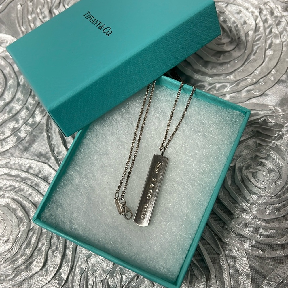 Tiffany & Co. Silver Bar Necklace Authentic